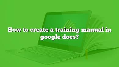 How to create a training manual in google docs?