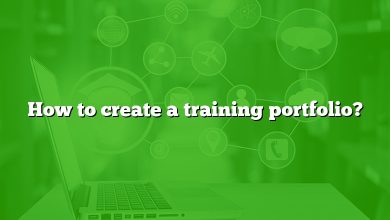 How to create a training portfolio?