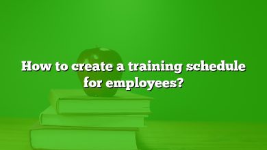 How to create a training schedule for employees?