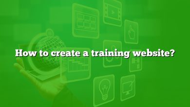 How to create a training website?