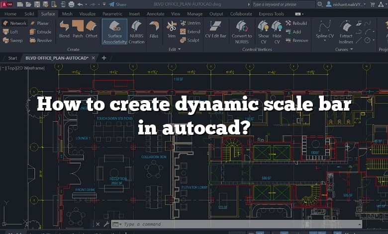 How to create dynamic scale bar in autocad?