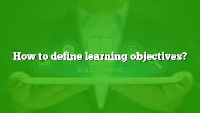 How to define learning objectives?