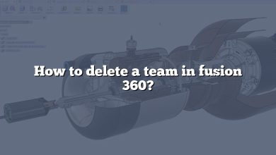 How to delete a team in fusion 360?