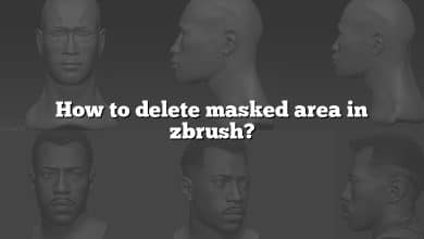 How to delete masked area in zbrush?