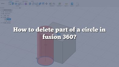 How to delete part of a circle in fusion 360?