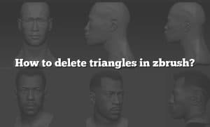 delete triangles zbrush