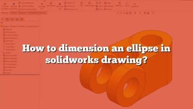 How to dimension an ellipse in solidworks drawing?