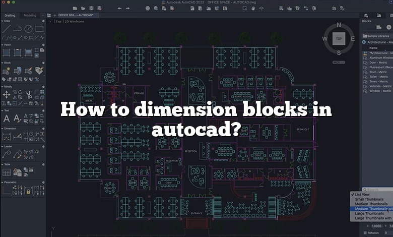 How to dimension blocks in autocad?