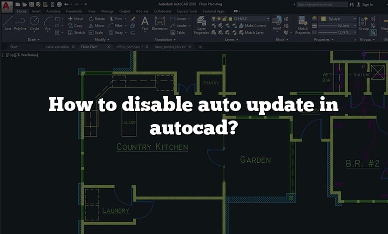 How to disable auto update in autocad?