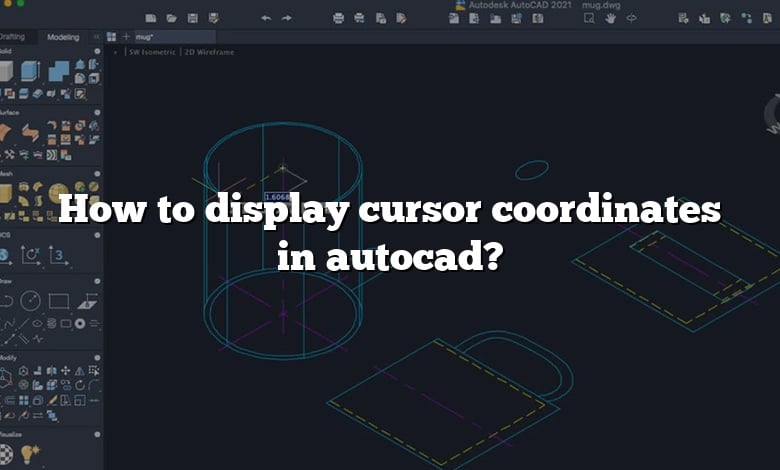 How to display cursor coordinates in autocad?