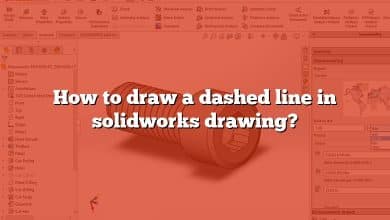 How to draw a dashed line in solidworks drawing?