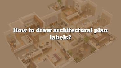 How to draw architectural plan labels?