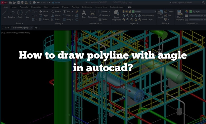 How to draw polyline with angle in autocad?