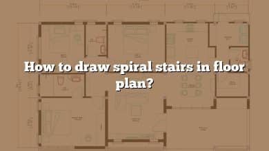 How to draw spiral stairs in floor plan?