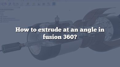 How to extrude at an angle in fusion 360?