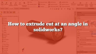 How to extrude cut at an angle in solidworks?