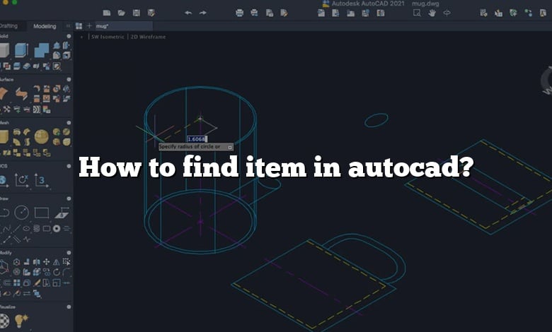 How to find item in autocad?