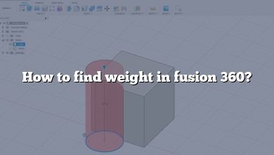 How to find weight in fusion 360?