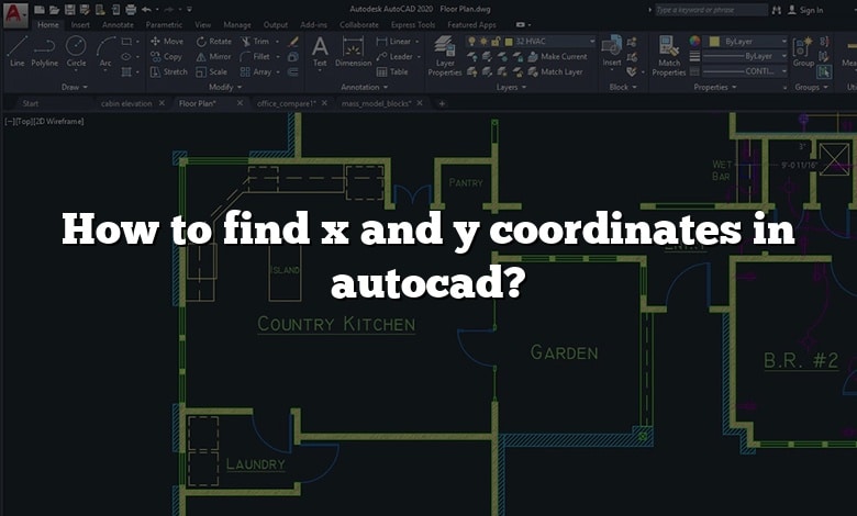 How to find x and y coordinates in autocad?