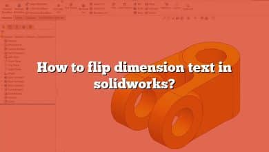 How to flip dimension text in solidworks?