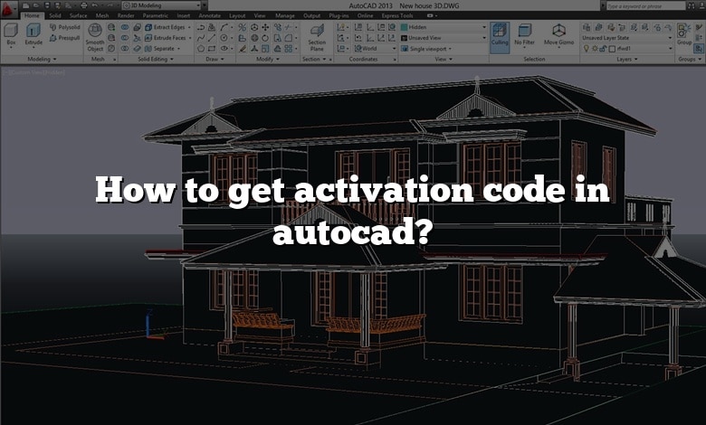 How to get activation code in autocad?