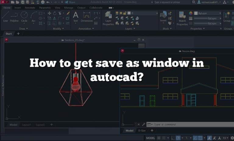 How To Get Save As Window In Autocad?