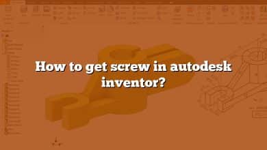 How to get screw in autodesk inventor?