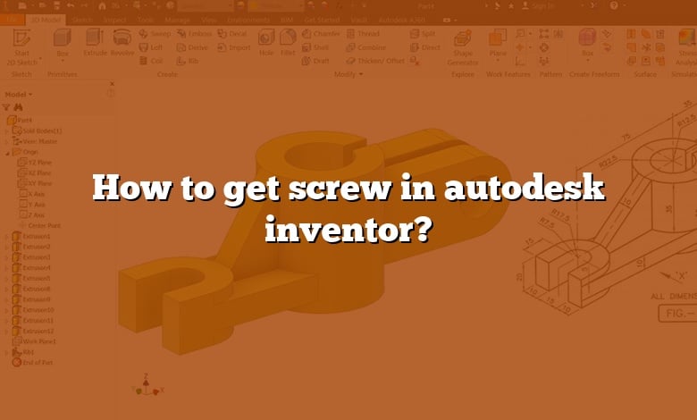 How to get screw in autodesk inventor?