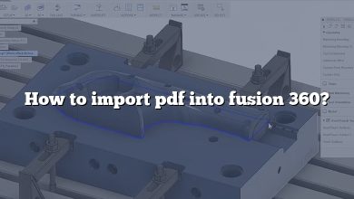 How to import pdf into fusion 360?