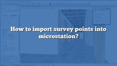 How to import survey points into microstation?