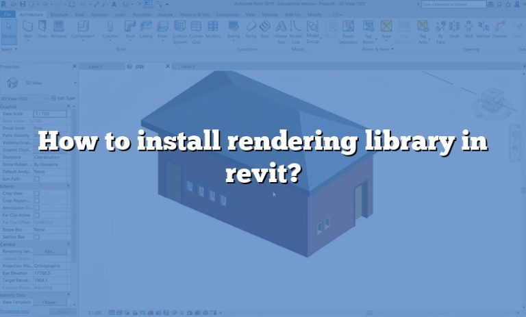 How To Install Rendering Library In Revit 768x463 