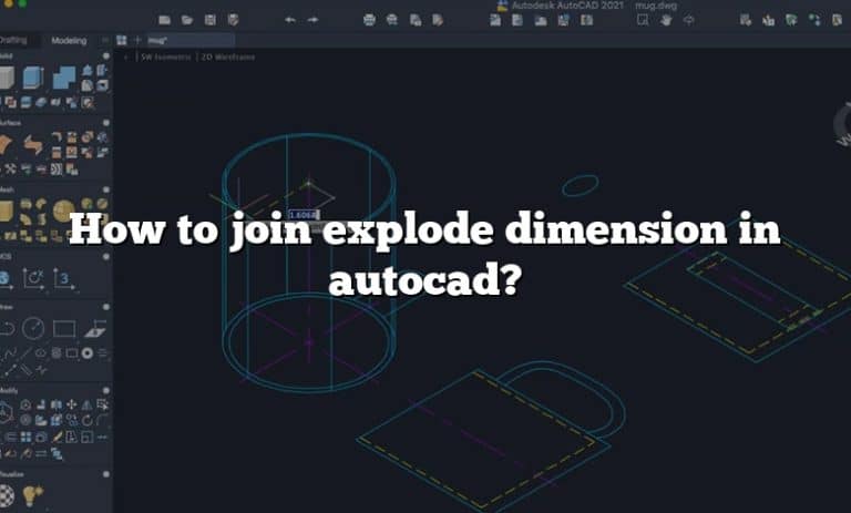 How to join explode dimension in autocad?