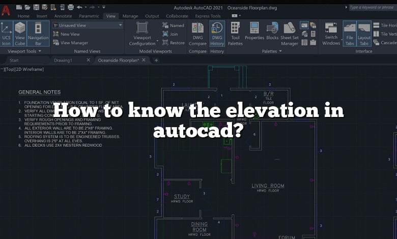 How to know the elevation in autocad?