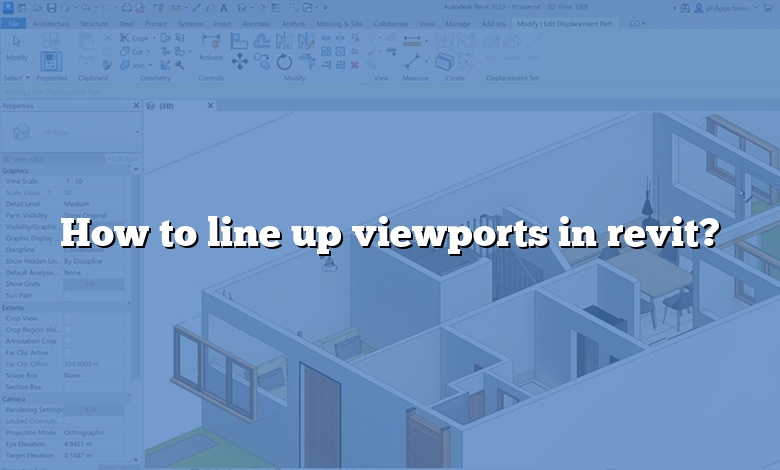 How to line up viewports in revit?