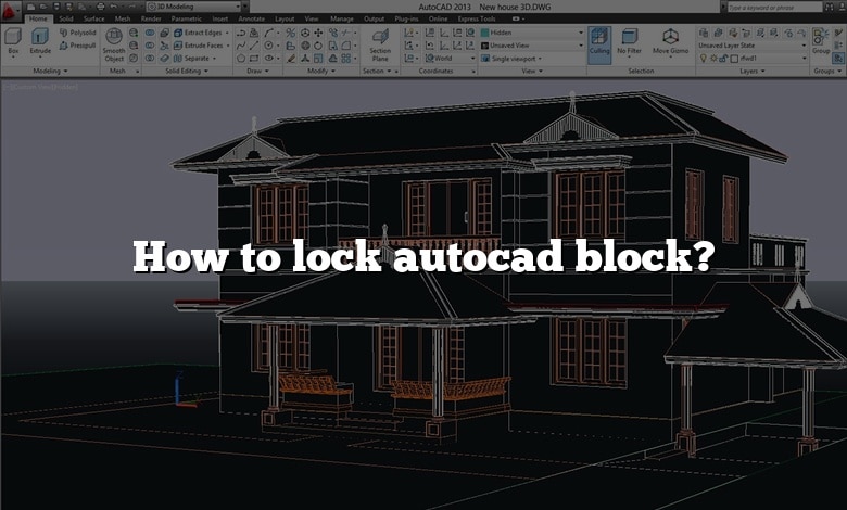 How to lock autocad block?