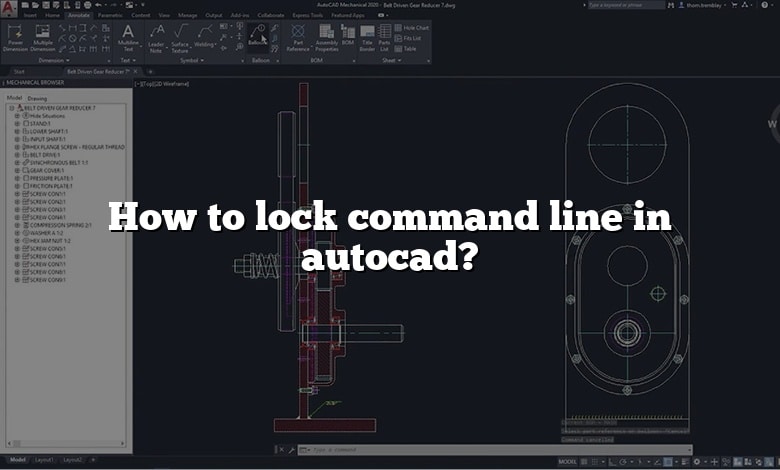 How to lock command line in autocad?