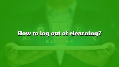 How to log out of elearning?