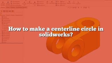 How to make a centerline circle in solidworks?