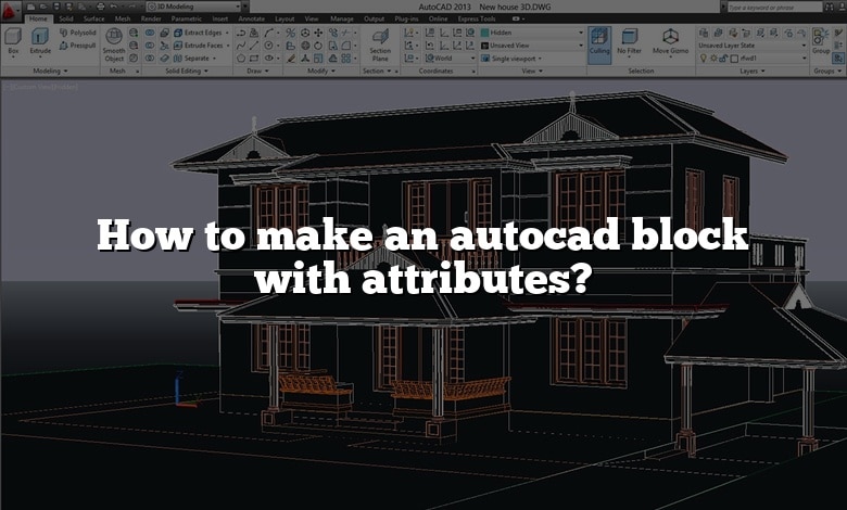 How to make an autocad block with attributes?