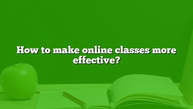 How to make online classes more effective?