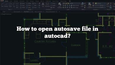 How to open autosave file in autocad?