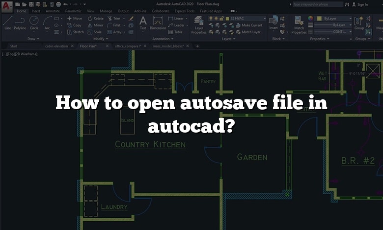How to open autosave file in autocad?