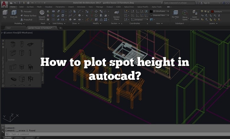 How to plot spot height in autocad?