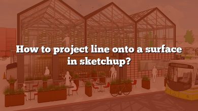 How to project line onto a surface in sketchup?