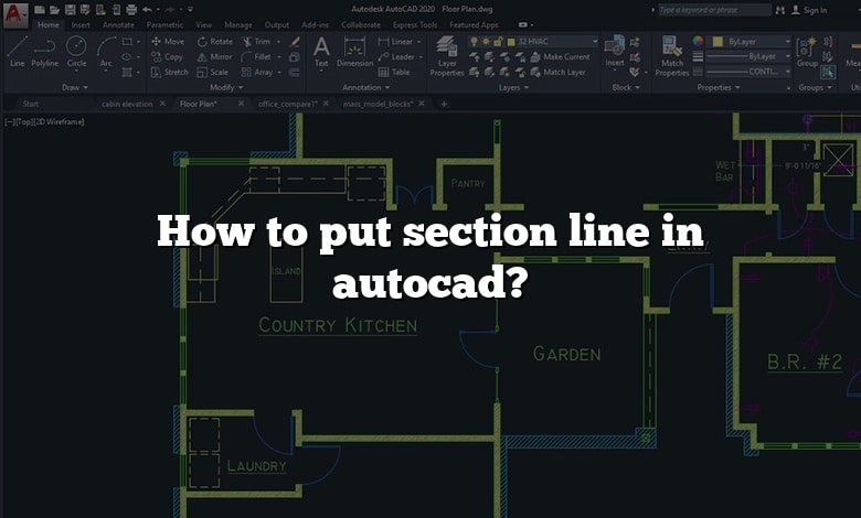 How to put section line in autocad?