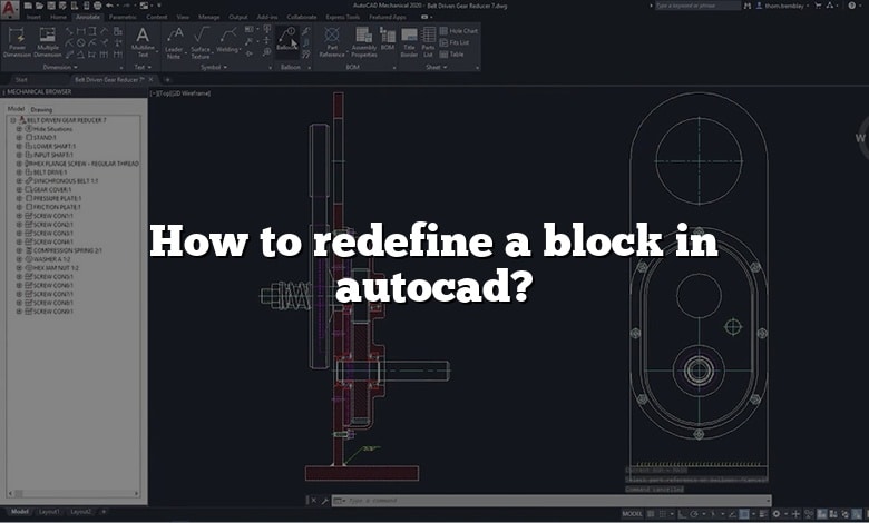 How to redefine a block in autocad?