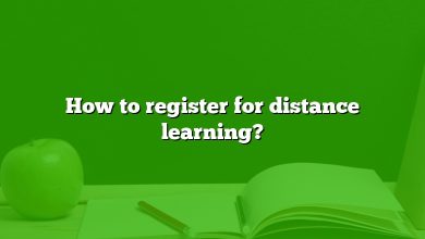 How to register for distance learning?