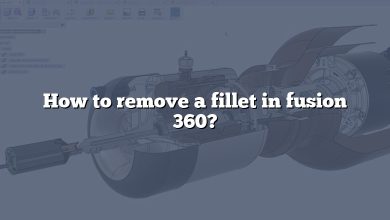 How to remove a fillet in fusion 360?