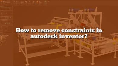 How to remove constraints in autodesk inventor?