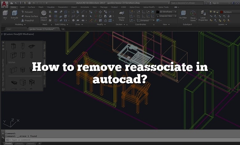 How to remove reassociate in autocad?